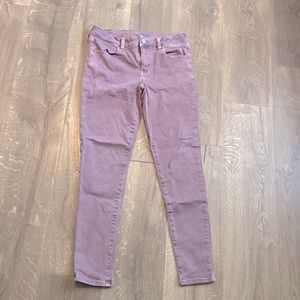 Mauve skinny stretch jeans